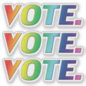 "Abstimmung" Pride lgbtq lgbt Farben - Aufkleber (Vorderseite)