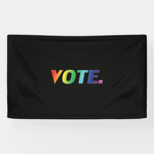 "Abstimmung" Pride lgbtq lgbt Regenbogenfarben sch Banner (Horizontal)