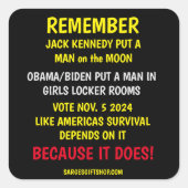 ABSTIMMUNG QUADRATISCHER AUFKLEBER (Vorderseite)