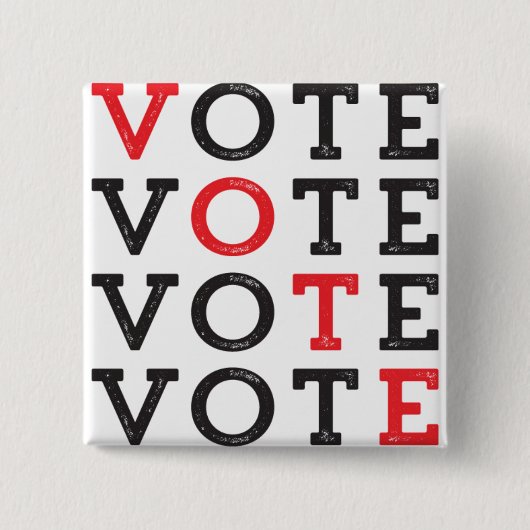 ABSTIMMUNG - quadratischer Knopf Button (Vorderseite)