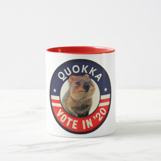 Abstimmung Quokka im Jahre 2020 Tasse (Zentrum)