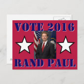 ABSTIMMUNG RAND PAUL 2016 POSTKARTE (Vorne/Hinten)