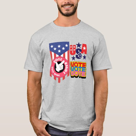 Abstimmung rechts, Abstimmung Wise - USA Patriotic T-Shirt (Vorderseite)