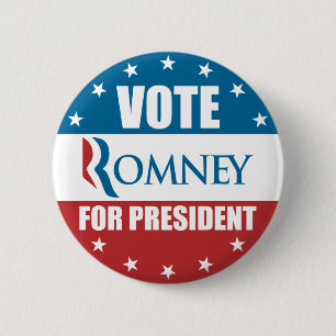 Abstimmung Romney für Präsidenten Button