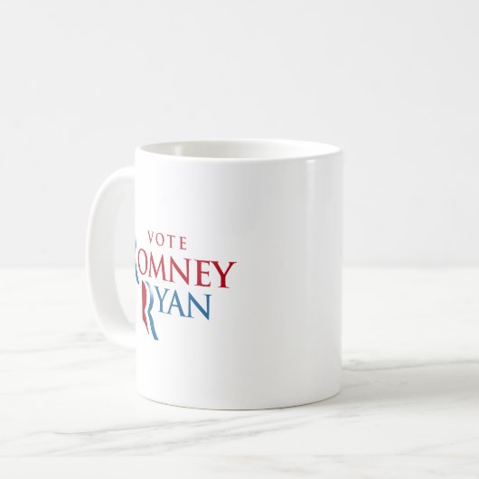 ABSTIMMUNG ROMNEY RYAN AMERIKA KAFFEETASSE (Vorderseite Links)