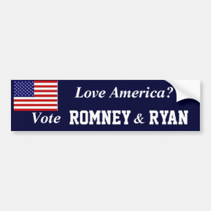 Abstimmung Romney Ryan Autoaufkleber