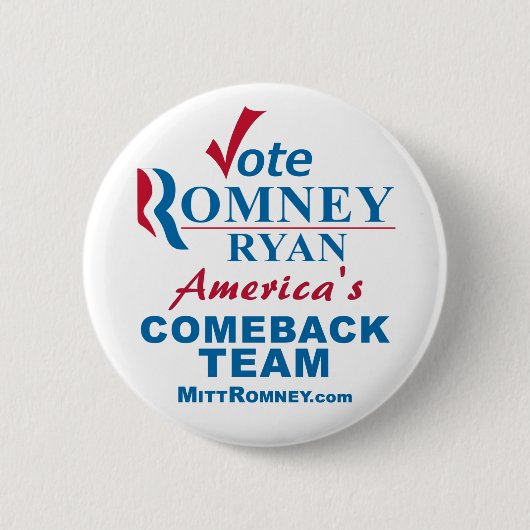 Abstimmung Romney Ryan Button (Vorderseite)