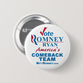 Abstimmung Romney Ryan Button (Vorne & Hinten)