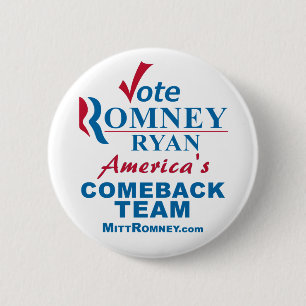 Abstimmung Romney Ryan Button