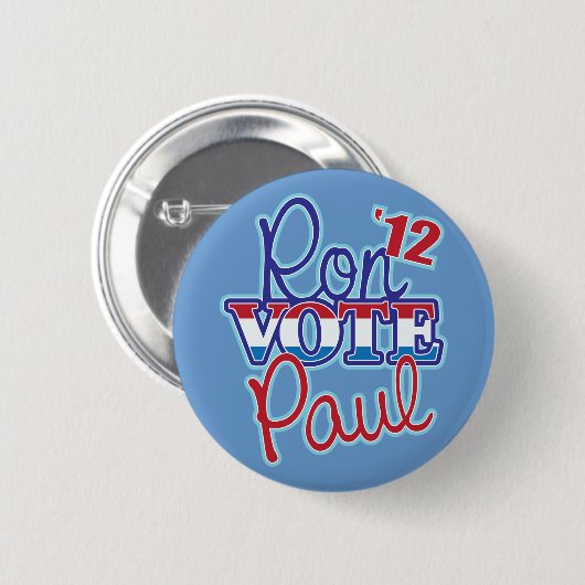 Abstimmung Ron Paul '12 Button (Vorne & Hinten)