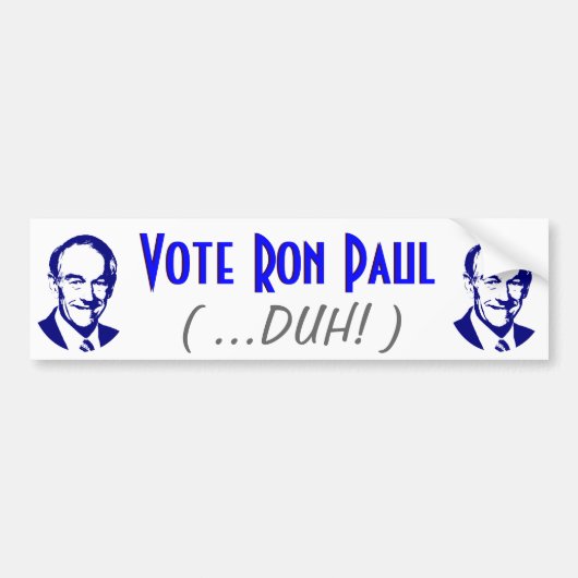 Abstimmung Ron Paul (Duh!) Autoaufkleber (Vorne)