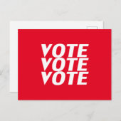 "Abstimmung" rot Postkarte (Vorne/Hinten)