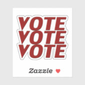 Abstimmung: Rote Typografie Aufkleber (Blatt)