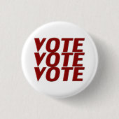 Abstimmung: Rote Typografie Button (Vorderseite)