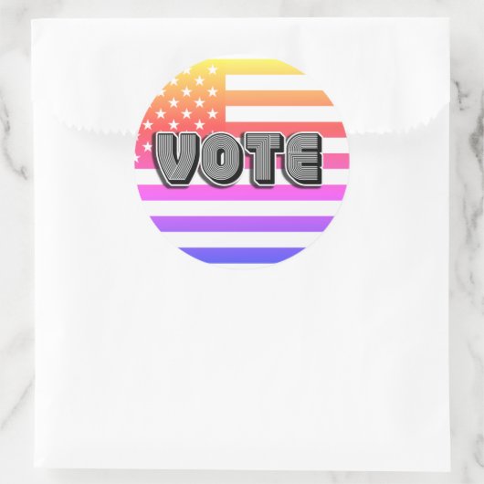 ABSTIMMUNG RUNDER AUFKLEBER (Tasche)