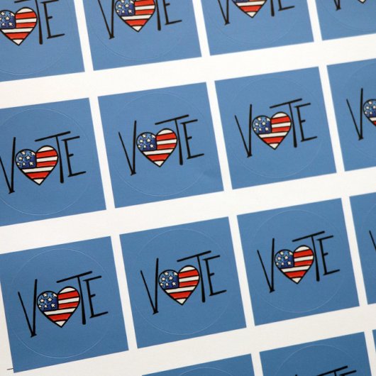 ABSTIMMUNG RUNDER AUFKLEBER