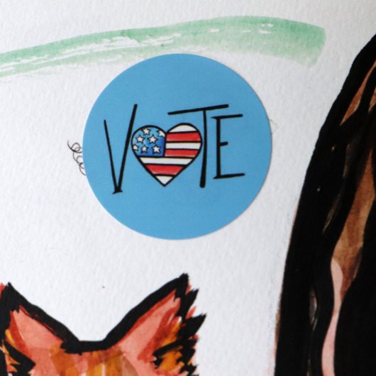 ABSTIMMUNG RUNDER AUFKLEBER