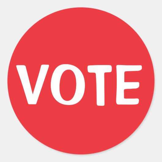 ABSTIMMUNG RUNDER AUFKLEBER (Vorderseite)