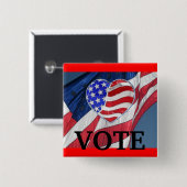 Abstimmung - Schaltfläche für die Wahlkampagne Button (Vorne & Hinten)