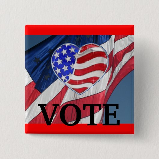 Abstimmung - Schaltfläche für die Wahlkampagne Button (Vorderseite)