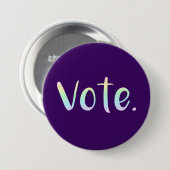 "Abstimmung." Schaltfläche Pastel Rainbow Ombre Button (Vorne & Hinten)