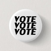 Abstimmung: Schwarz und Weiß, modern Button (Vorderseite)