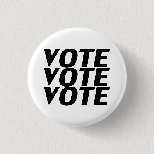 Abstimmung: Schwarz und Weiß, modern Button (Vorderseite)