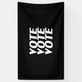 "Abstimmung" Schwarz-weiß Banner (Vertikal)