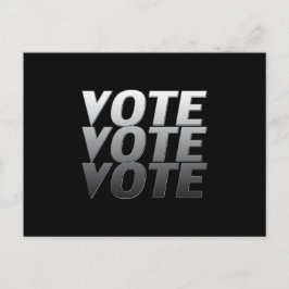 "Abstimmung" Schwarz-weiß grau Postkarte