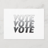 "Abstimmung" Schwarz-weiß grau Postkarte (Vorderseite)