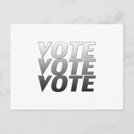 "Abstimmung" Schwarz-weiß grau Postkarte