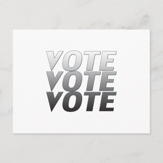 "Abstimmung" Schwarz-weiß grau Postkarte (Vorderseite)