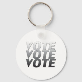 Abstimmung - Schwarz-weiß, grau Schlüsselanhänger