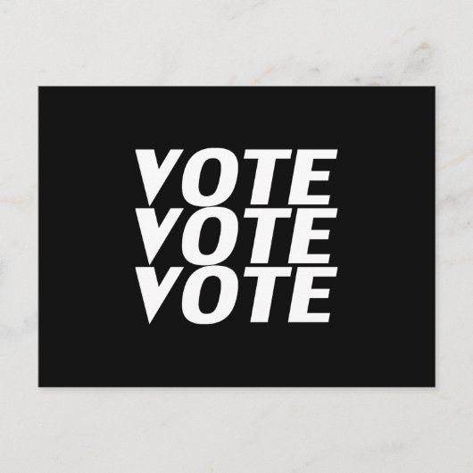 "Abstimmung" Schwarz-weiß Postkarte (Vorderseite)