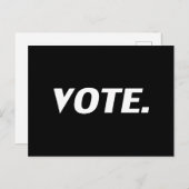 "Abstimmung" Schwarz-weiß Postkarte (Vorne/Hinten)