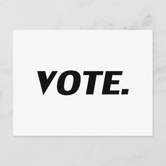 "Abstimmung" Schwarz-weiß Postkarte (Vorderseite)