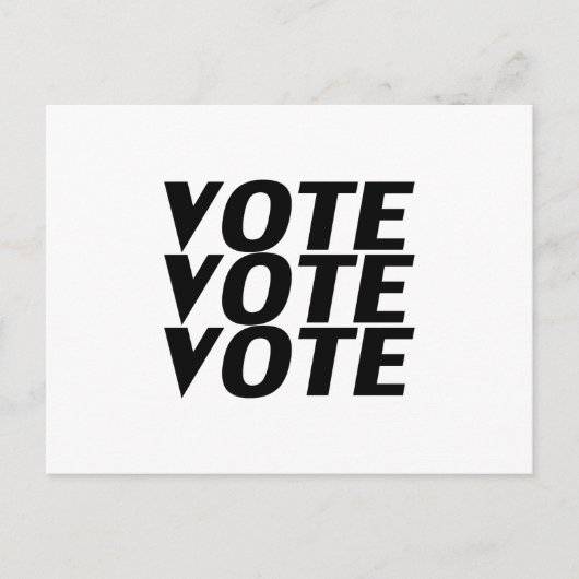 "Abstimmung" Schwarz-weiß Postkarte (Vorderseite)