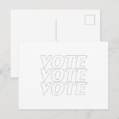 "Abstimmung" Schwarz-weiß Postkarte (Vorne/Hinten)