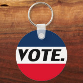 "Abstimmung" Schwarze Buchstaben, rot-blauer Hinte Schlüsselanhänger (Vorderseite)
