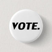 "Abstimmung", schwarze Buchstaben, weißer Hintergr Button (Vorderseite)