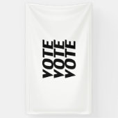 "Abstimmung" schwarze Buchstaben, weißer Hintergru Banner (Vertikal)