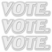 "Abstimmung" schwarze transparente Buchstaben - Aufkleber (Vorderseite)