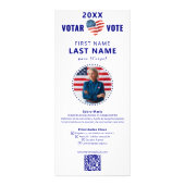 Abstimmung Spanisch Englisch Bilingual Political Werbekarte (Hinten)