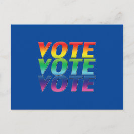 "Abstimmung" Stolz lgbtq lgbt Regenbogen blau Postkarte