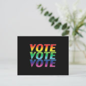 "Abstimmung" Stolz lgbtq lgbt Regenbogen schwarz Postkarte (Stehend Vorderseite)
