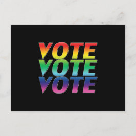 "Abstimmung" Stolz lgbtq lgbt Regenbogen schwarz Postkarte