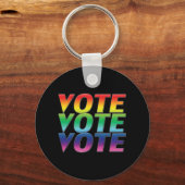 Abstimmung - Stolz lgbtq lgbt Regenbogenfarben Schlüsselanhänger (Vorderseite)