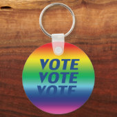 Abstimmung - Stolz lgbtq lgbt Regenbogenfarben Schlüsselanhänger (Vorderseite)