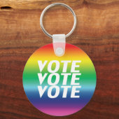 Abstimmung - Stolz lgbtq lgbt Regenbogenfarben Schlüsselanhänger (Vorderseite)