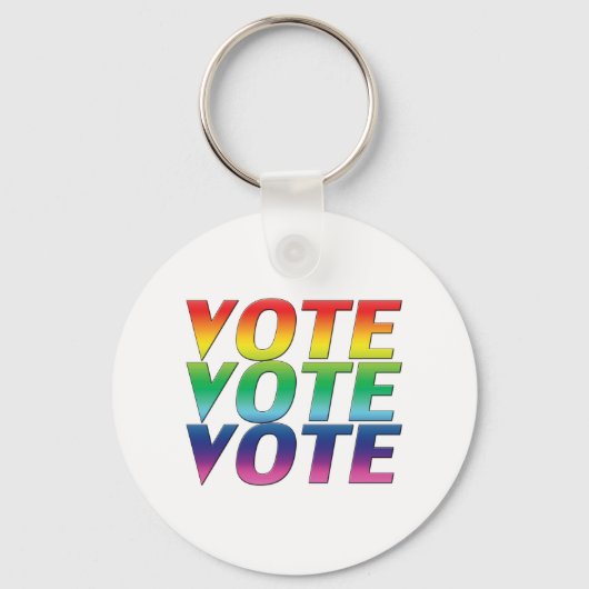 Abstimmung - Stolz lgbtq lgbt Regenbogenfarben Schlüsselanhänger (Vorderseite)